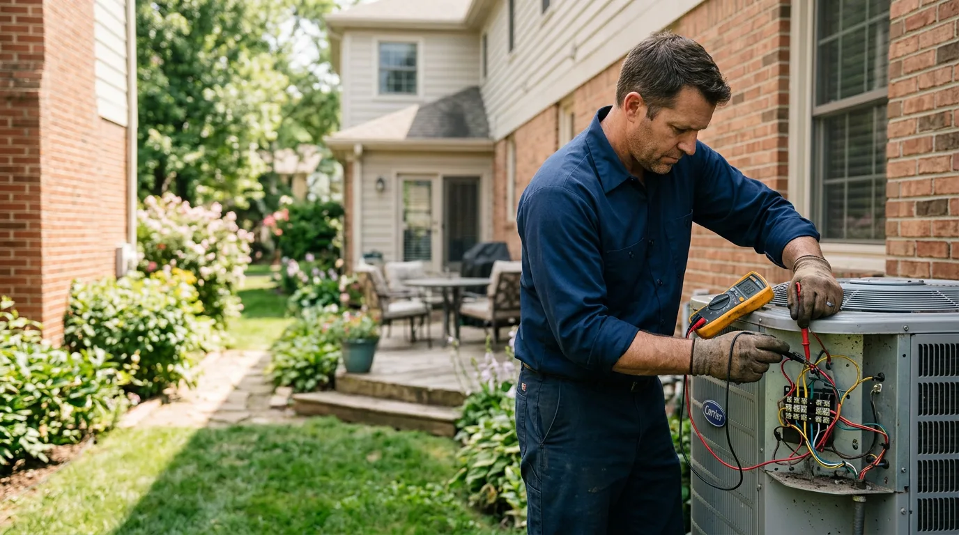 HVAC technician working near Spencer, NY
